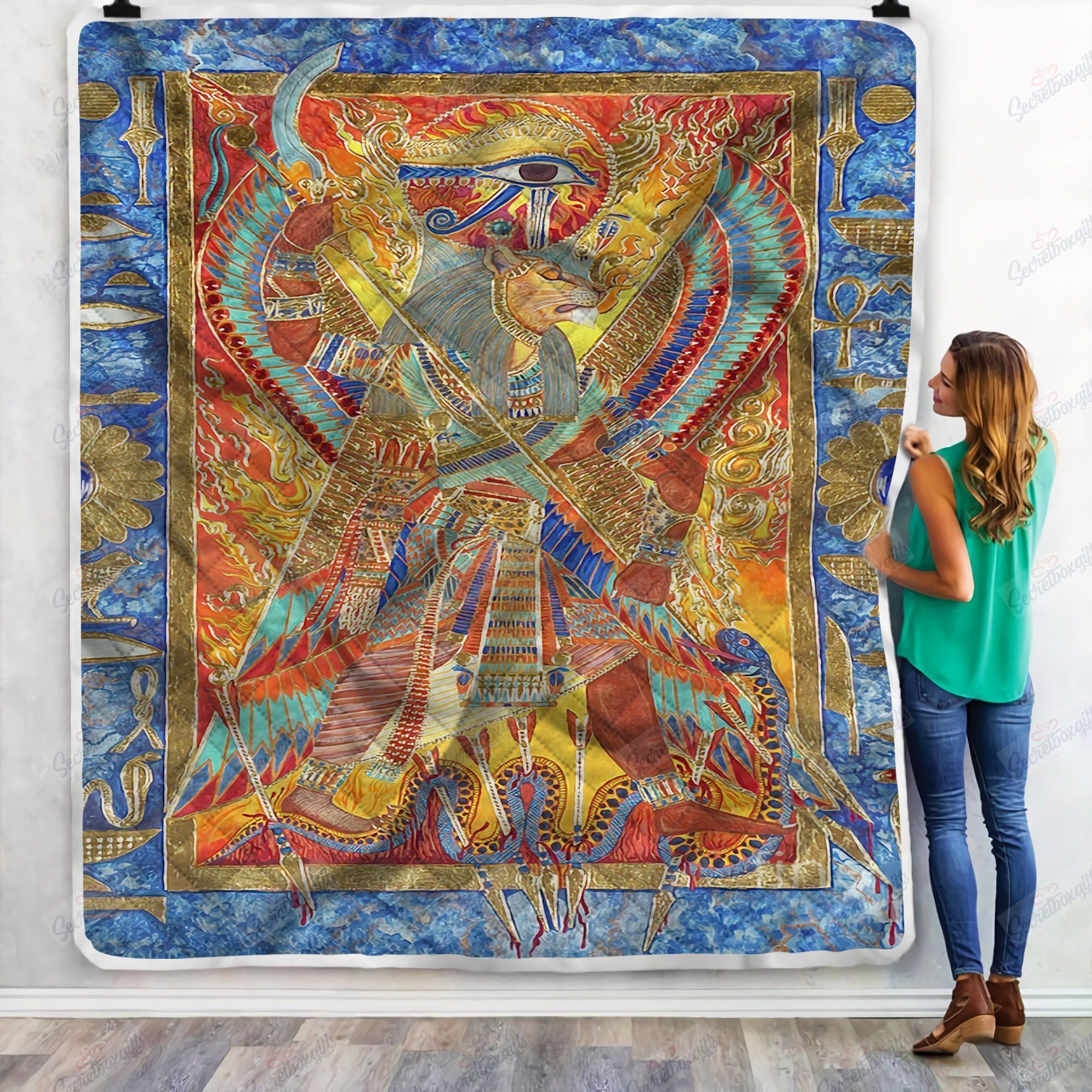 Ancient Egypt Sekhmet The Eye Of Ra Fleece Blanket