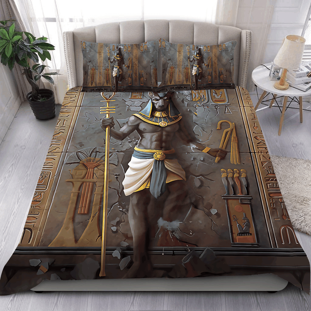 Ancient Egyptian Anubis God Bedding Set