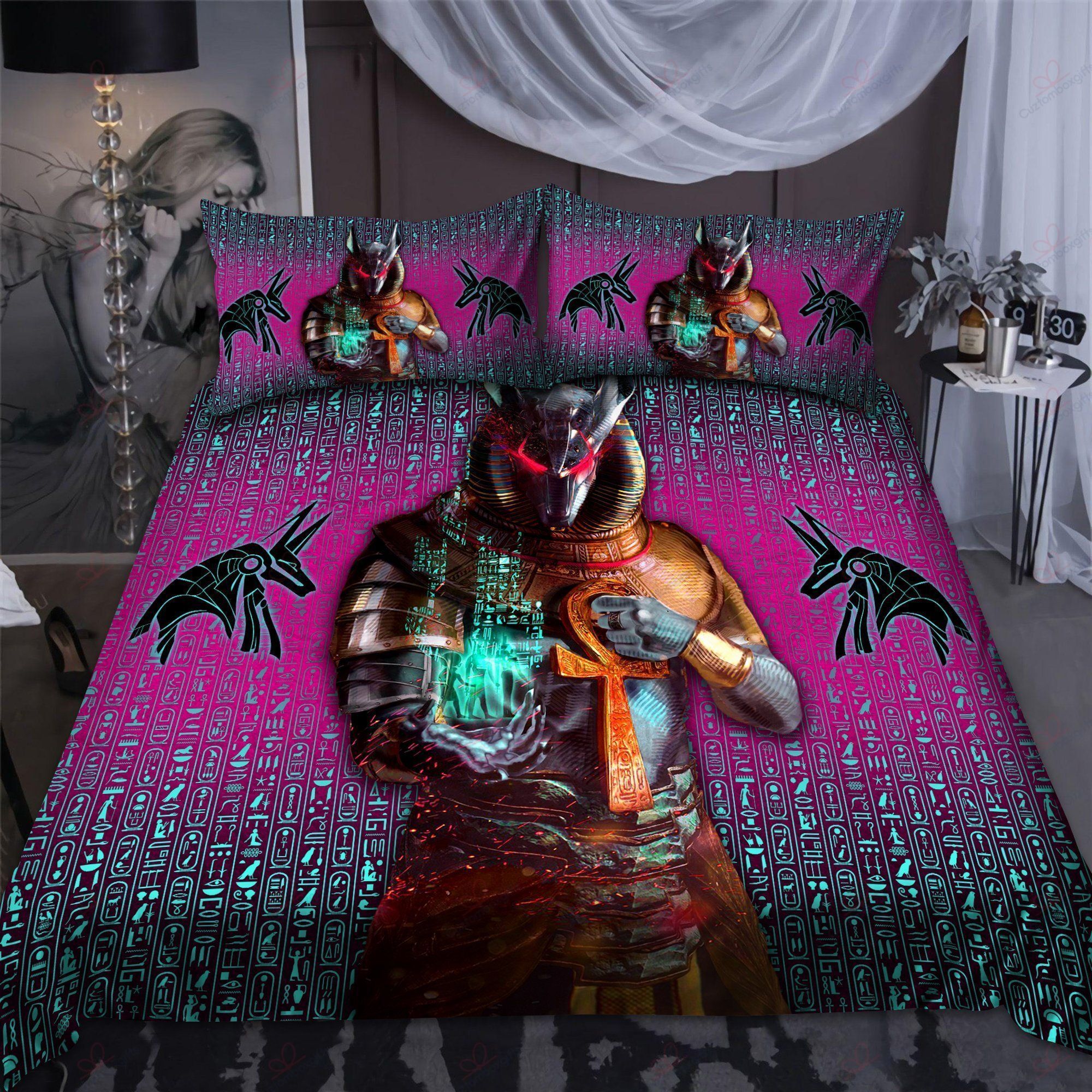 Ancient Egyptian Anubis Bedding Set