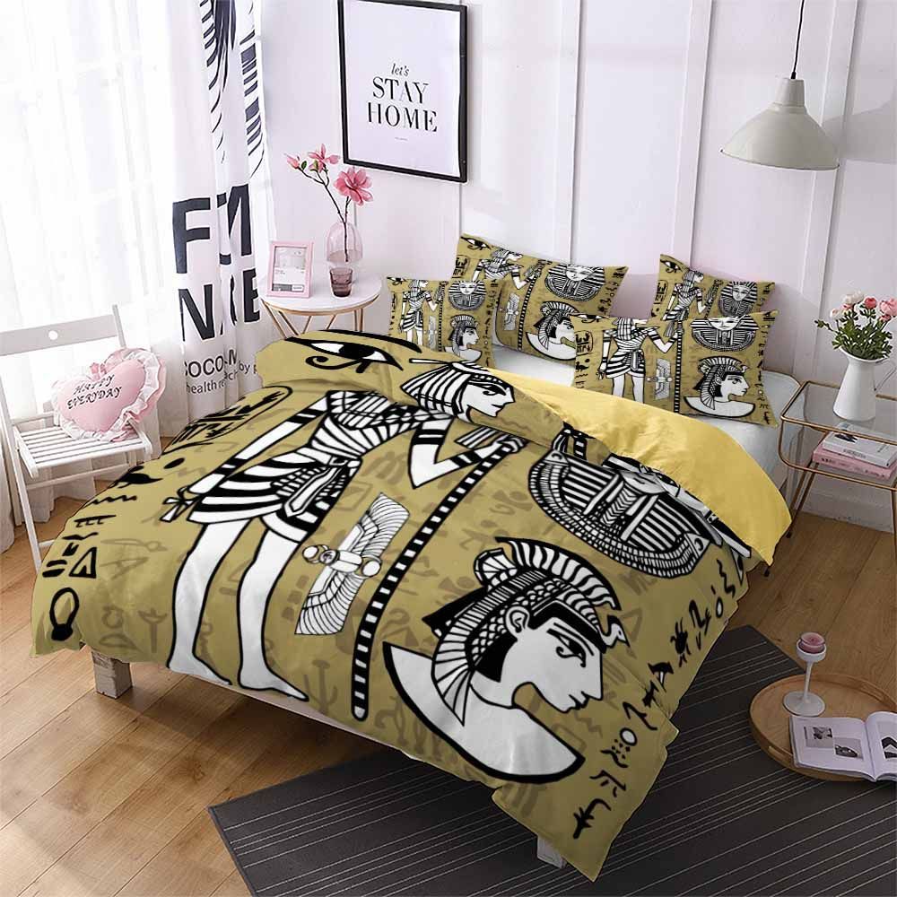 Ancient Egyptian Style 3D Bedding Set