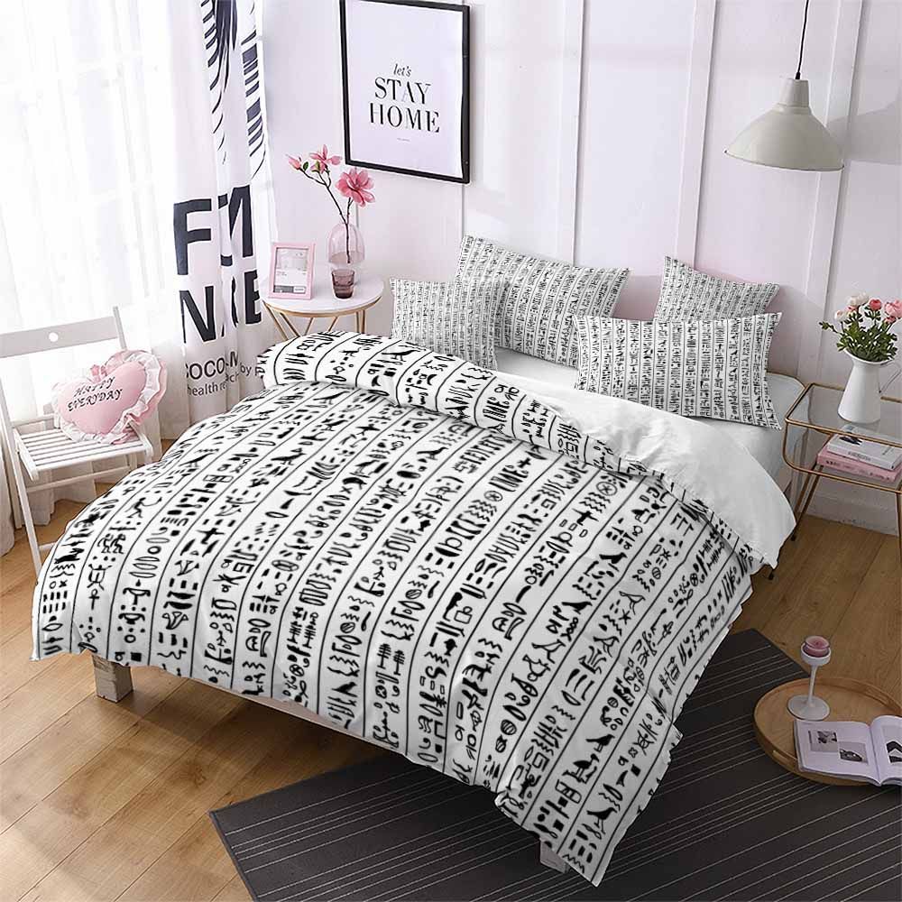 Ancient Egyptian Writing Printed Bedding Set