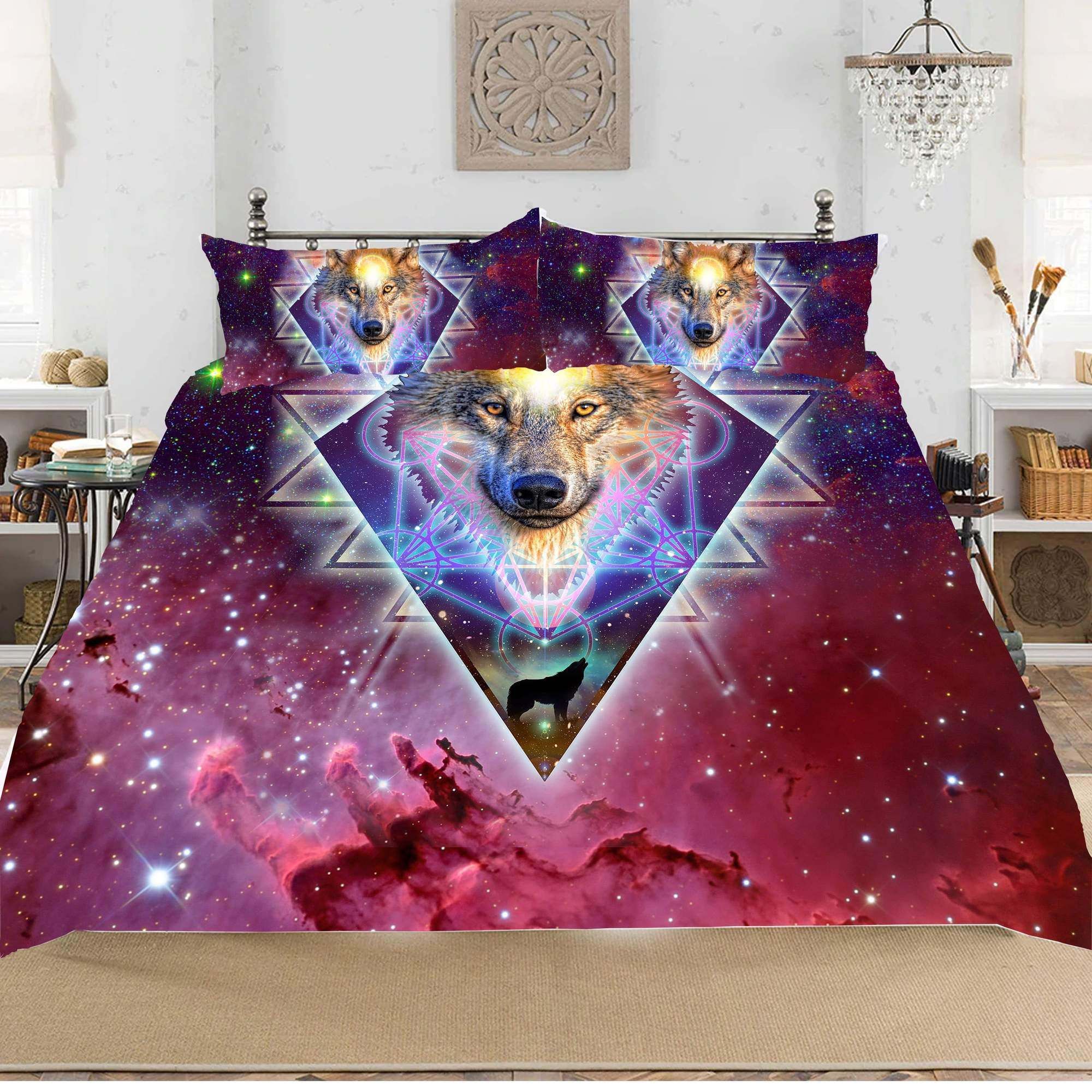 Ancient Knowledge Wolf Bedding Set