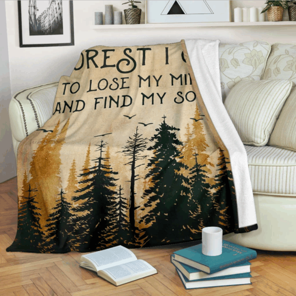 And Into The Forest Camping Sherpa Fleece Blanket