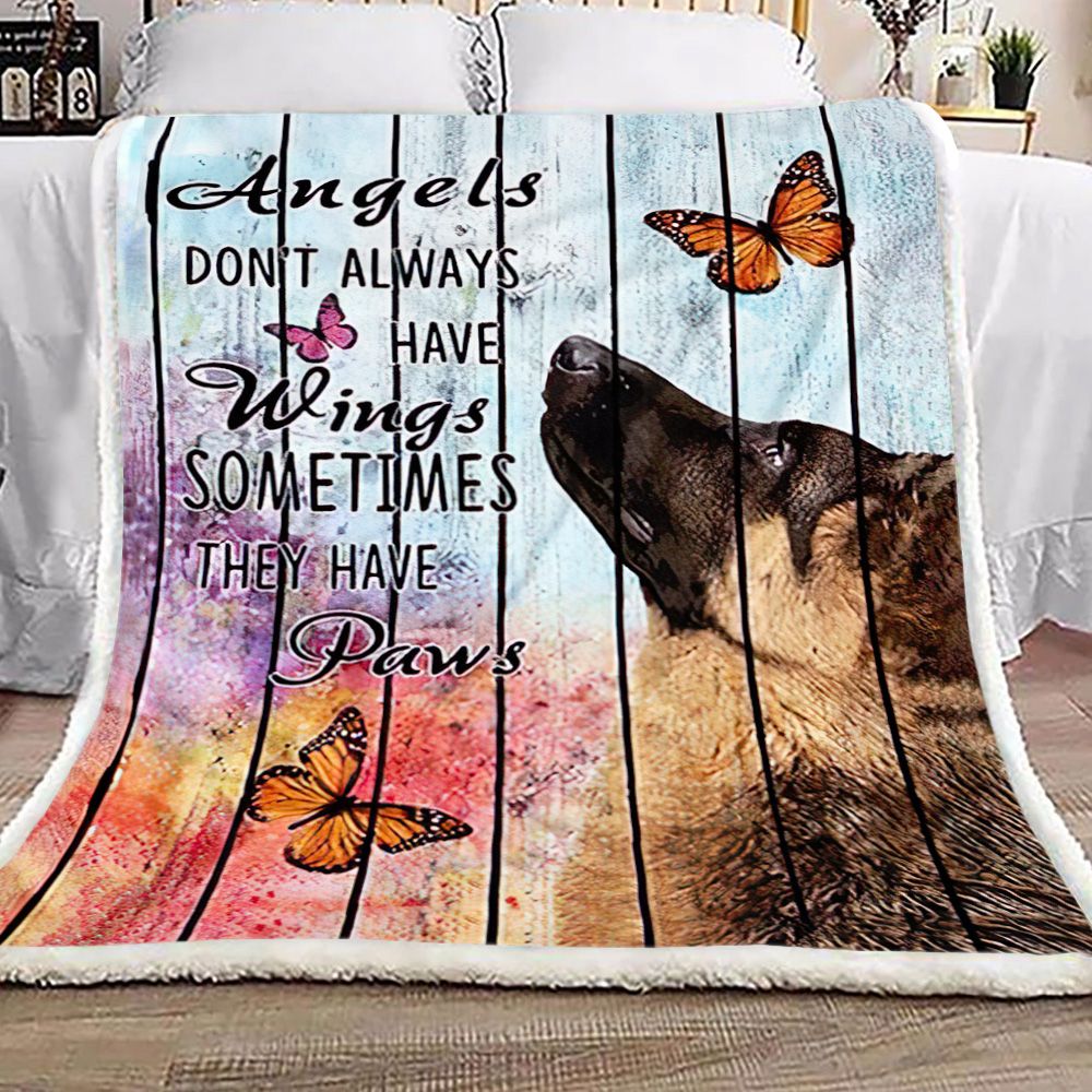 Angels Dont Always Have Wings Fleece Blanket