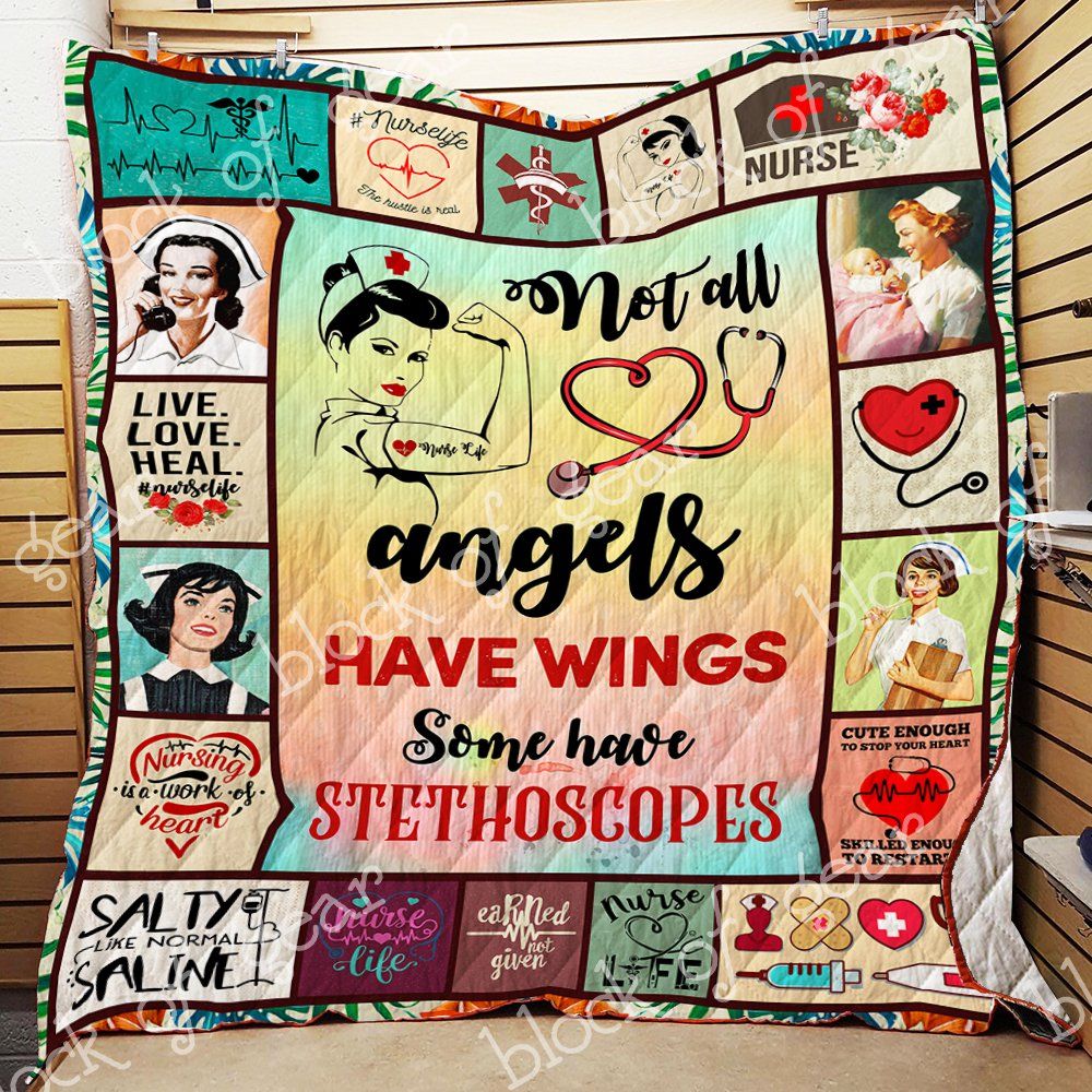 Angels Have Stethoscopes Nurse Quilt Mh32 Dhc11122457Dd
