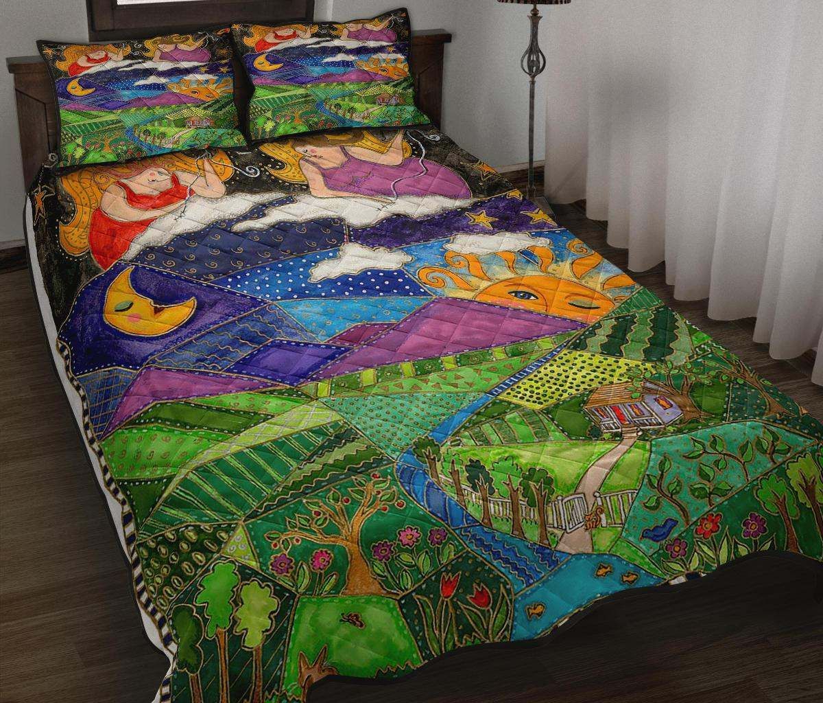 Angels Quilting Our World Art Bedding Set