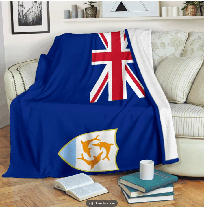 Anguilla Sherpa Fleece Blanket