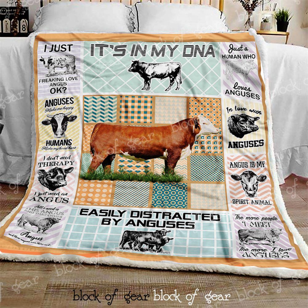 Angus Is My Spirit Animal Sherpa Fleece Blanket