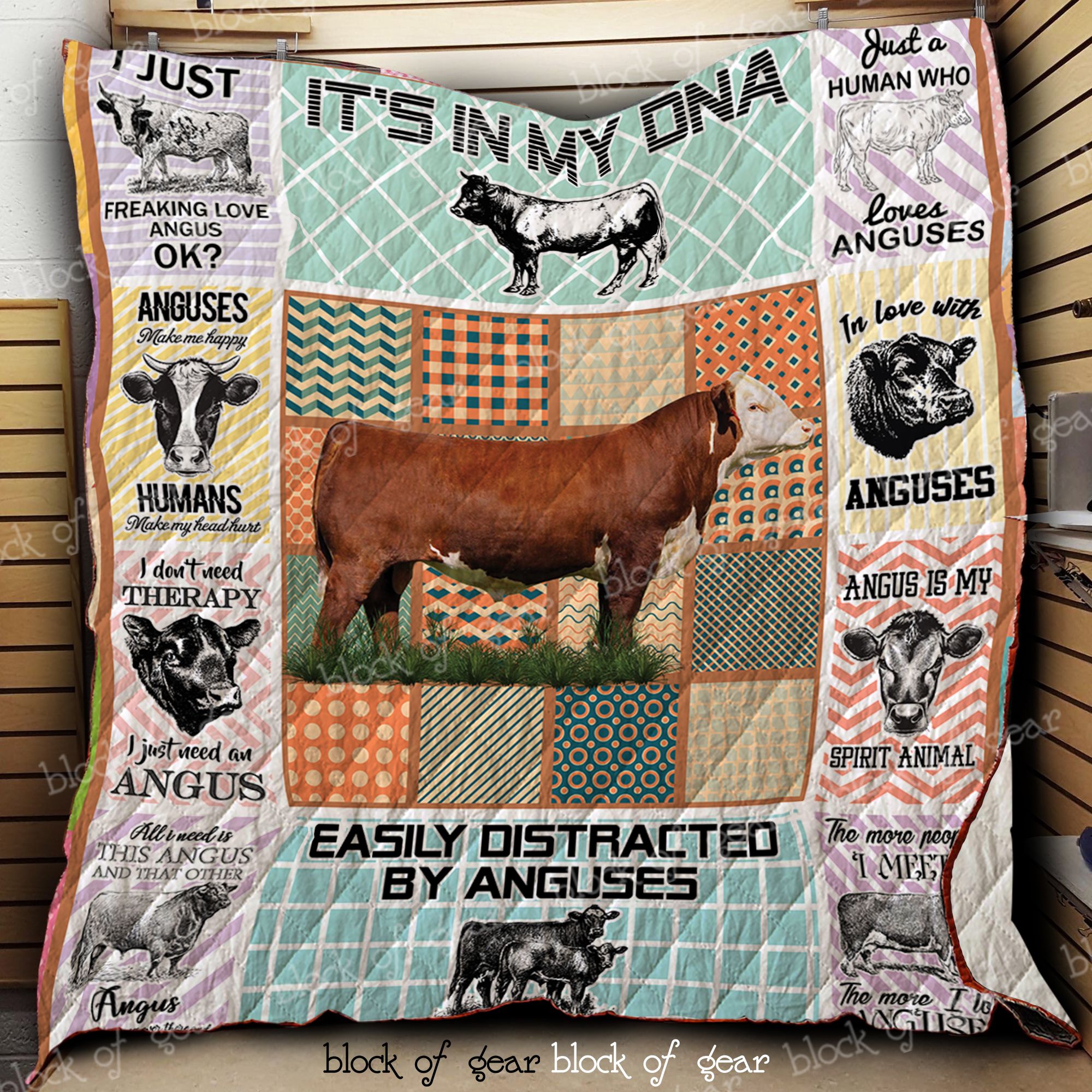Angus Is My Spirit Animal Quilt Dk509 Dhc11123686Dd