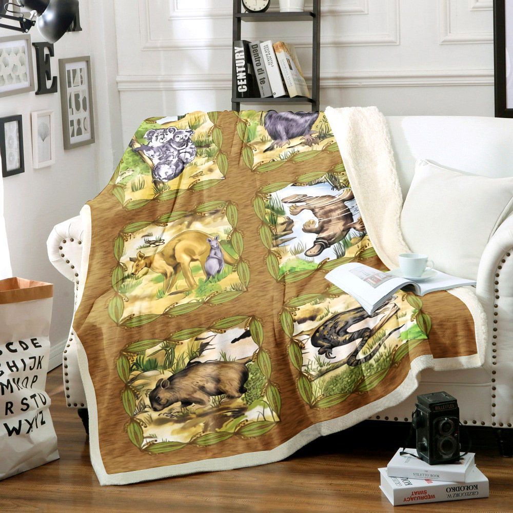 Animal Sherpa Fleece Blanket