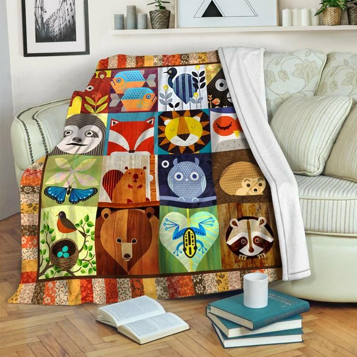 Animal Sherpa Fleece Blanket
