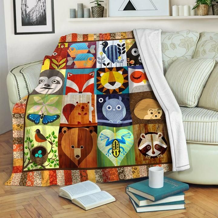Animal Sherpa Fleece Blanket