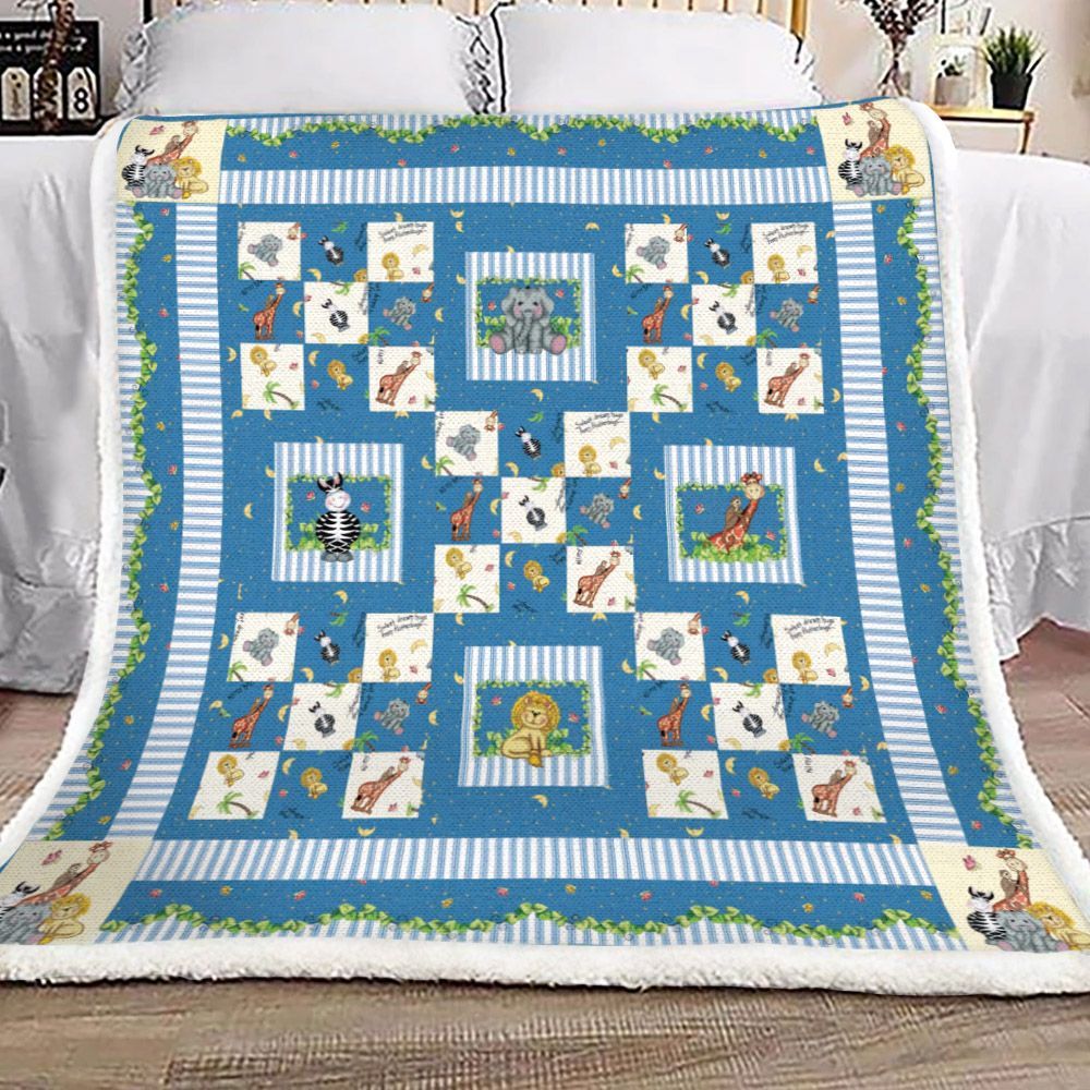 Animal Sherpa Fleece Blanket