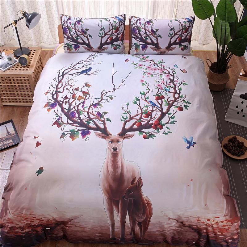 Animal Elk 3D Print Bedding Set