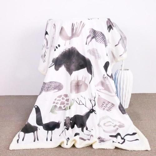 Animal Fiesta Sherpa Fleece Blanket