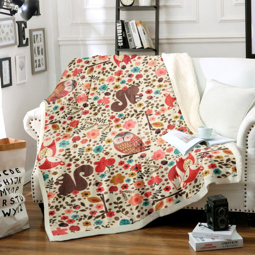 Animal Sherpa Fleece Blanket