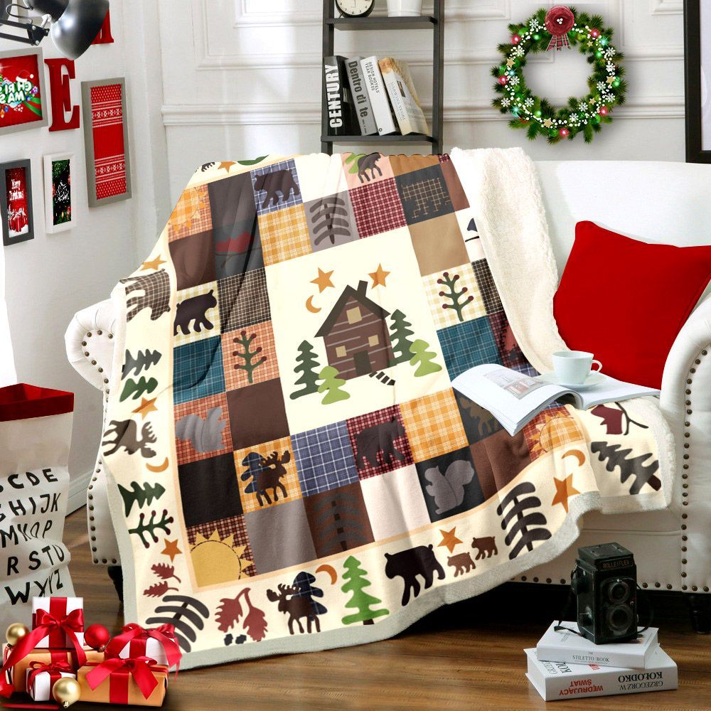 Animal Sherpa Fleece Blanket
