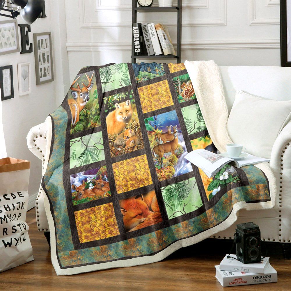 Animal Sherpa Fleece Blanket