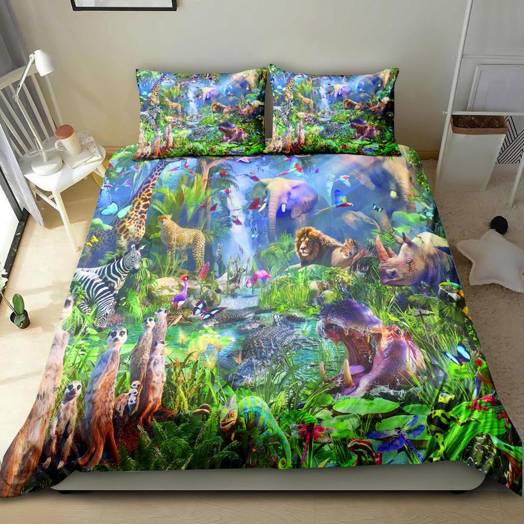 Animal In Jungle Bedding Set