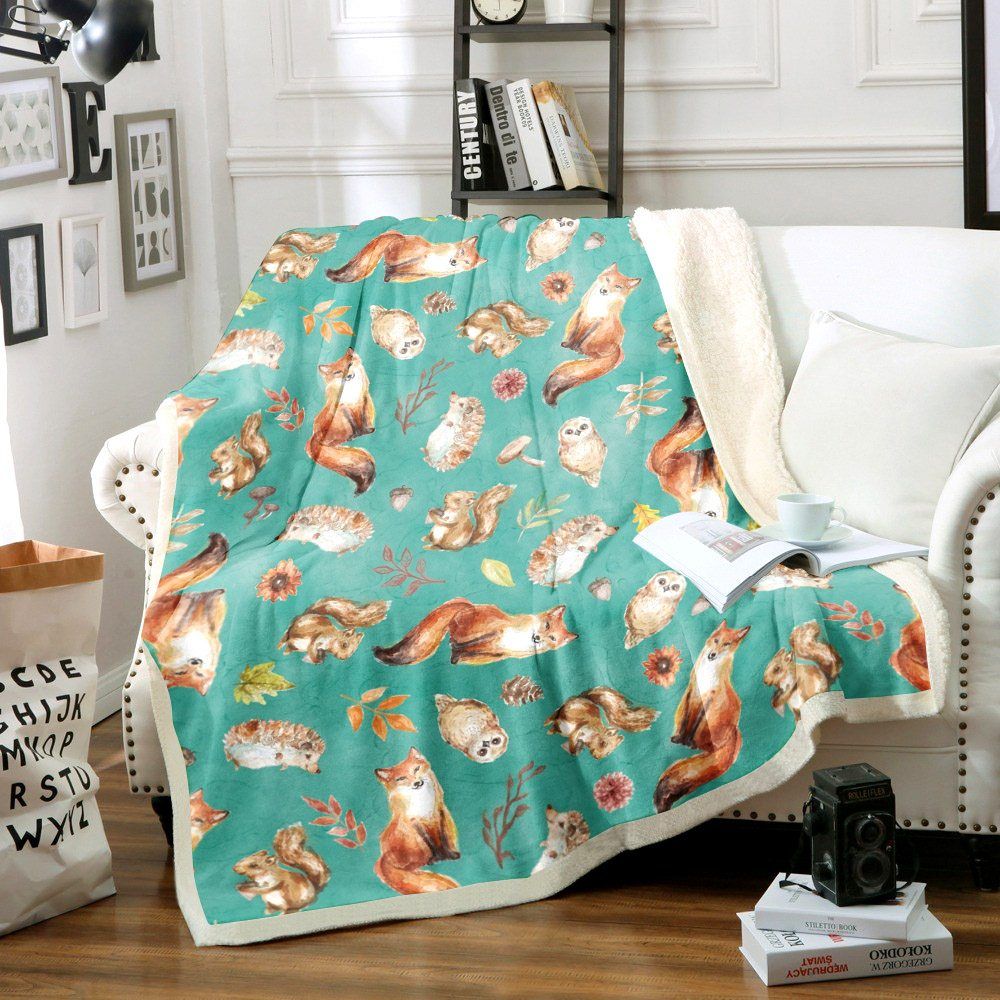 Animal Sherpa Fleece Blanket