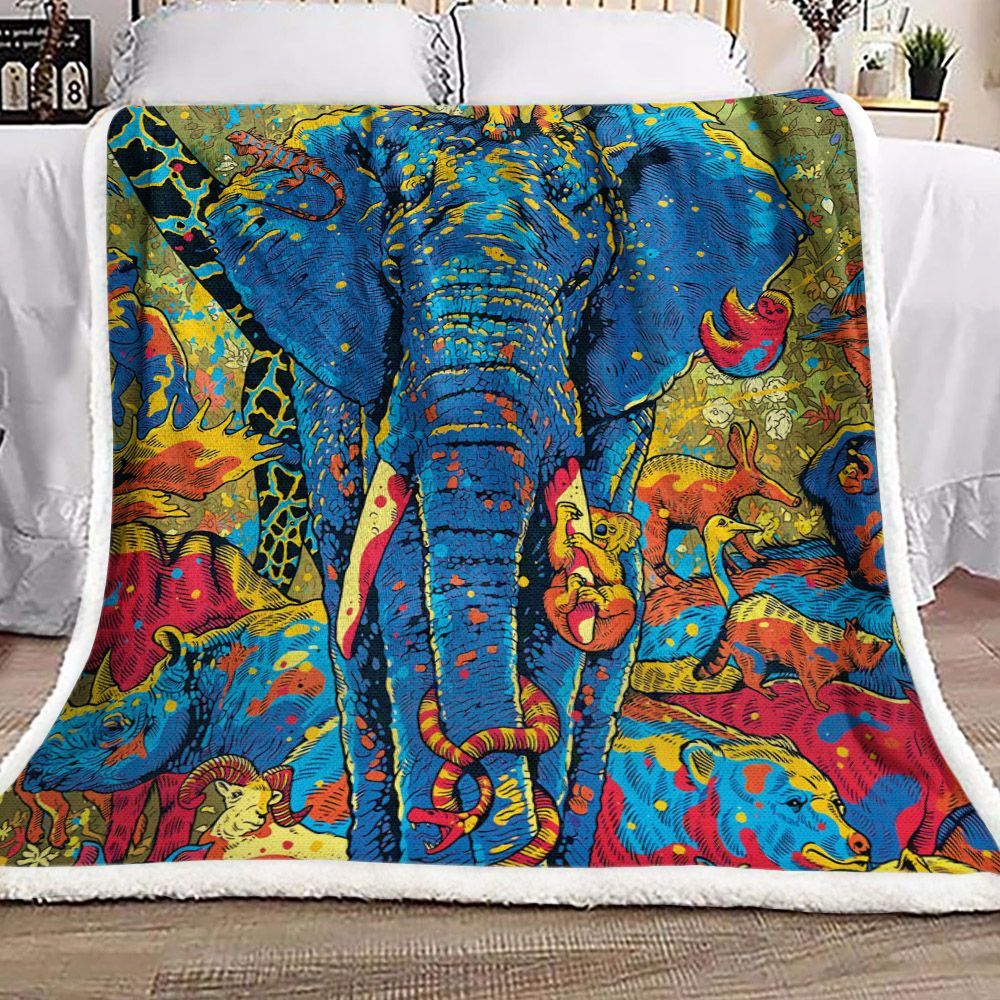Animal Sherpa Fleece Blanket