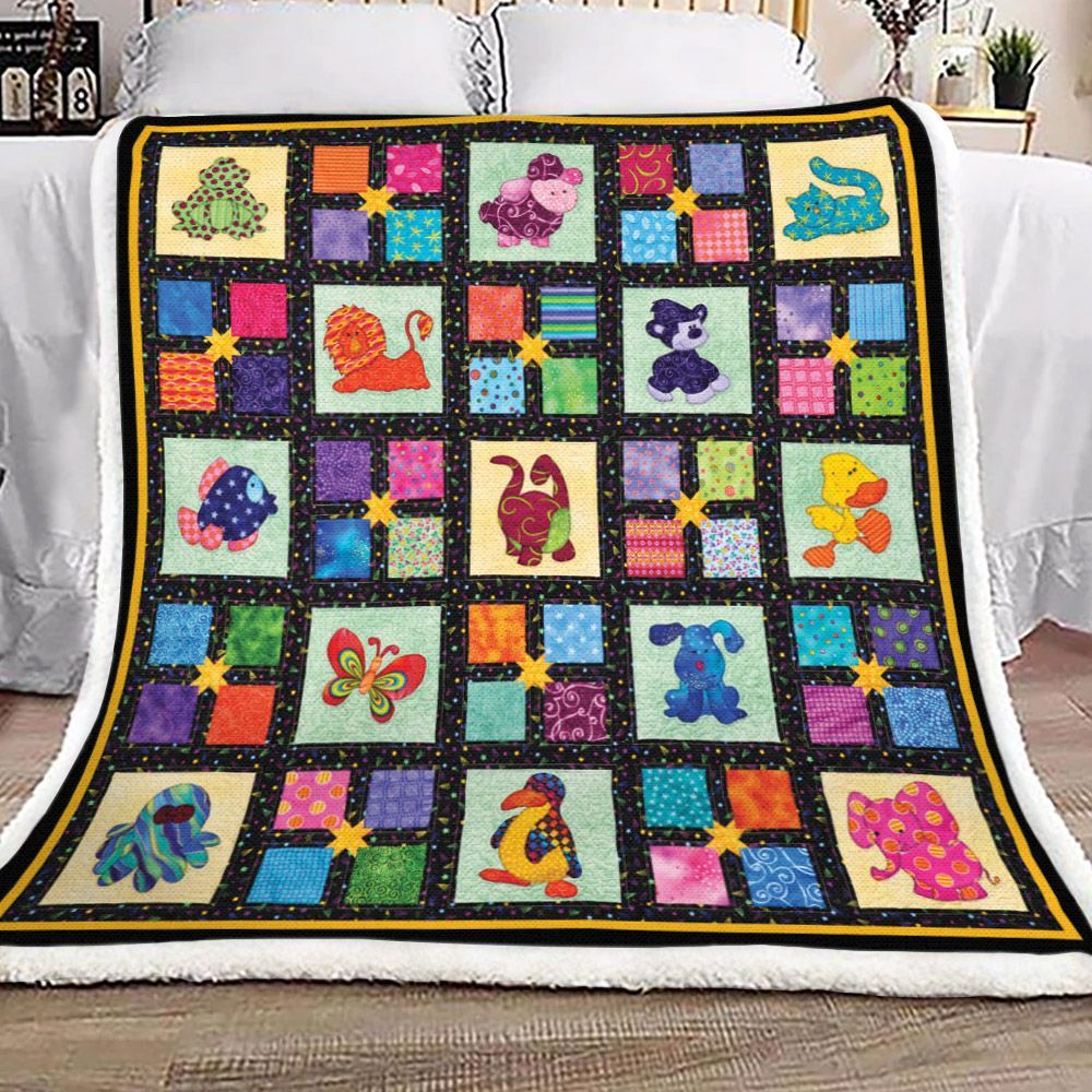 Animal Sherpa Fleece Blanket