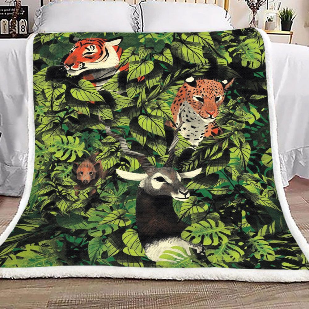 Animal Sherpa Fleece Blanket