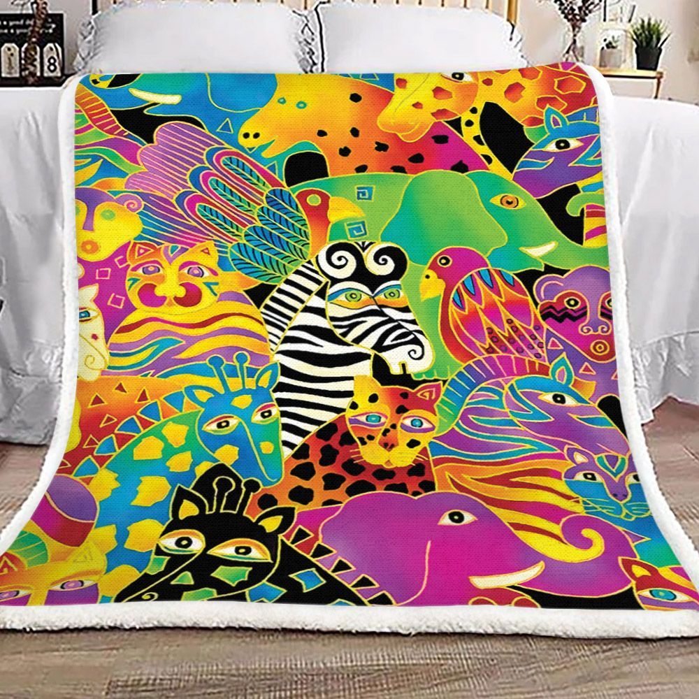 Animal Sherpa Fleece Blanket
