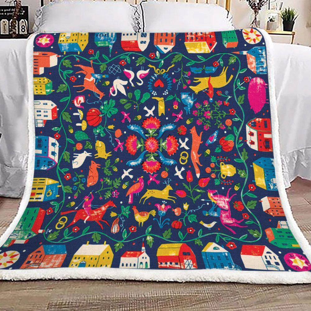 Animal Sherpa Fleece Blanket
