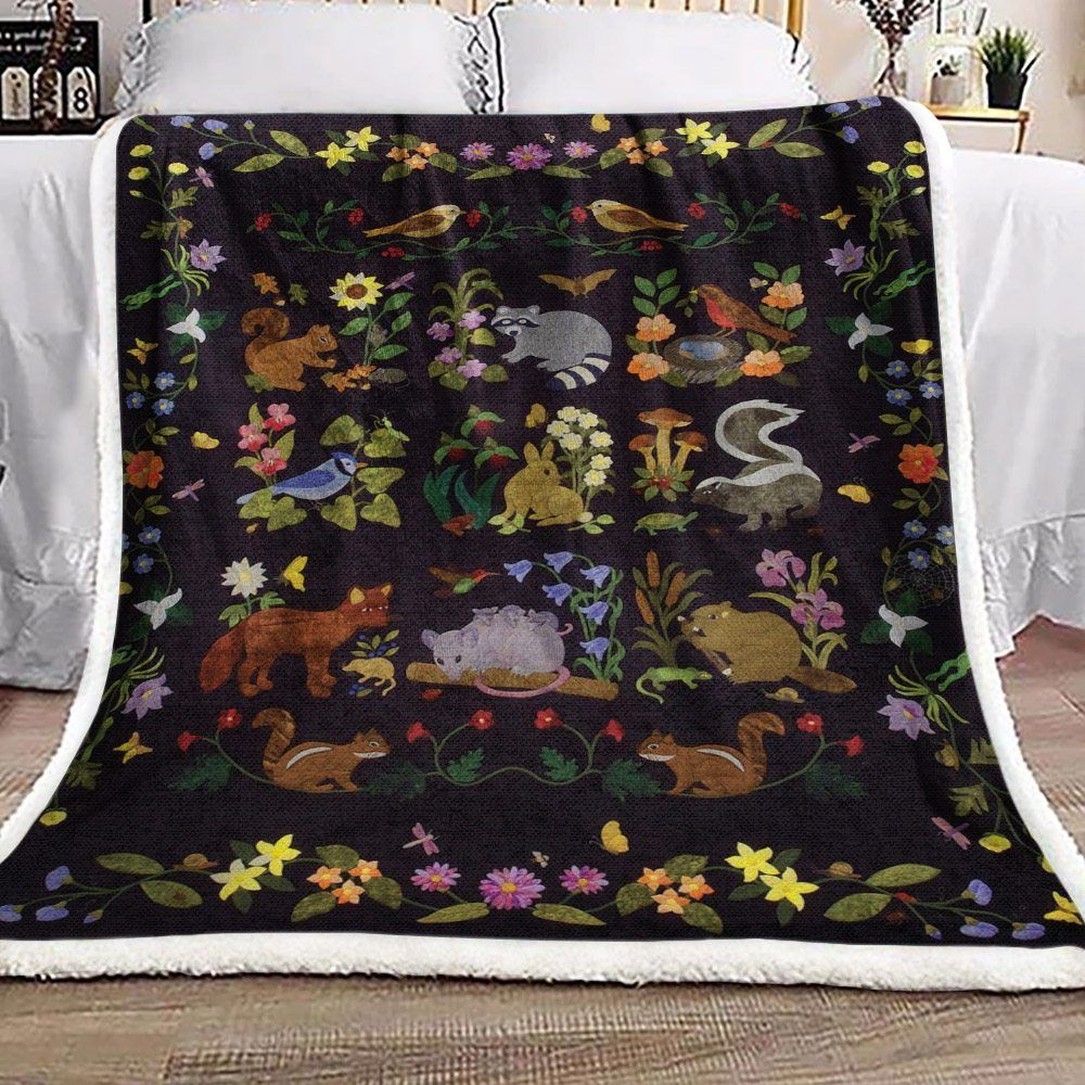 Animal Sherpa Fleece Blanket