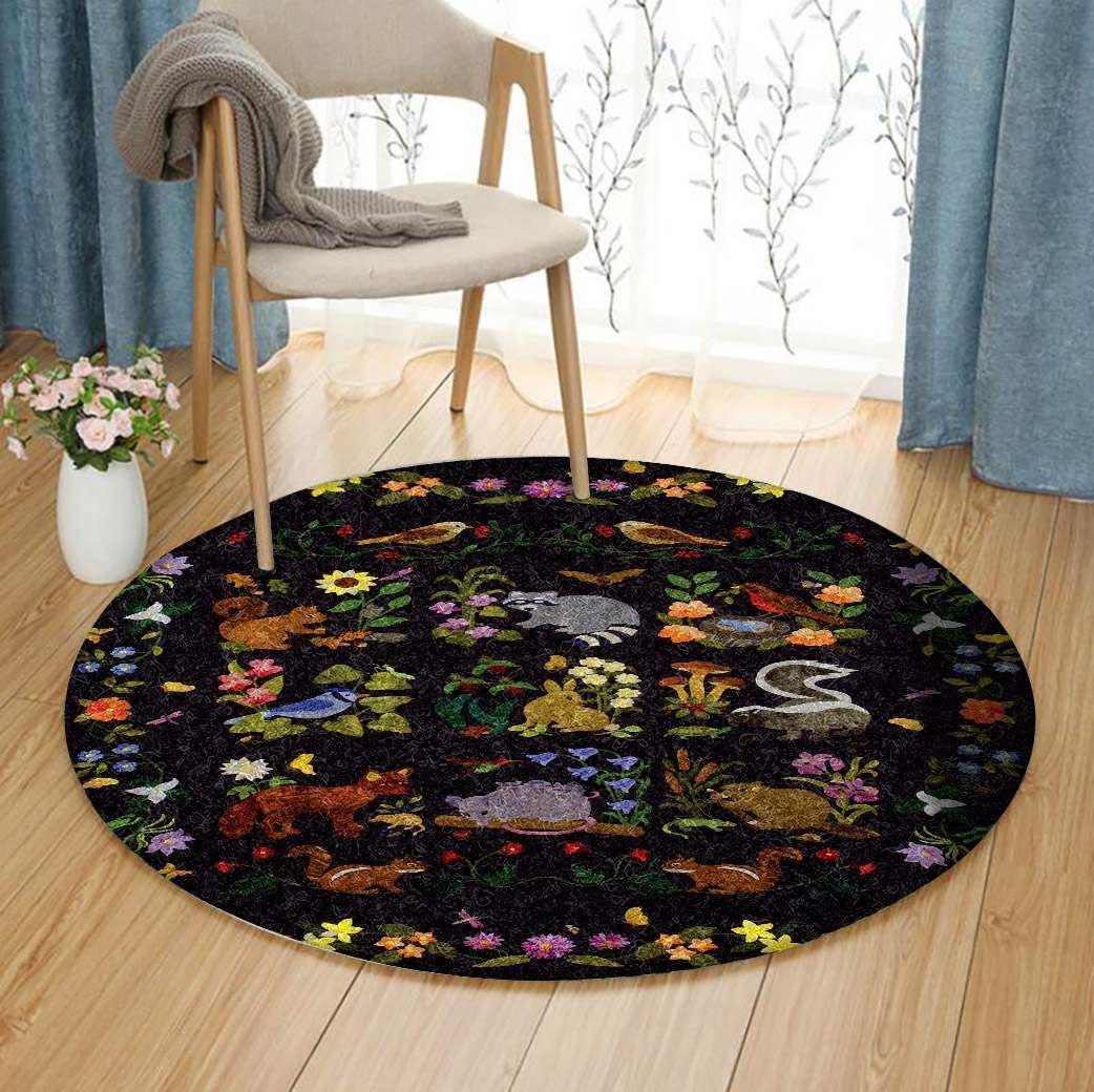 Animal Round Carpet