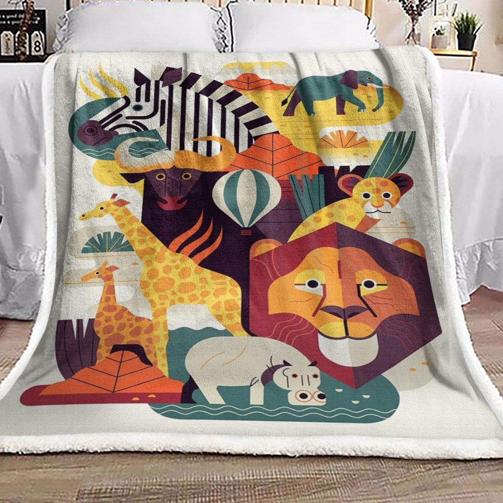 Animal Sherpa Fleece Blanket