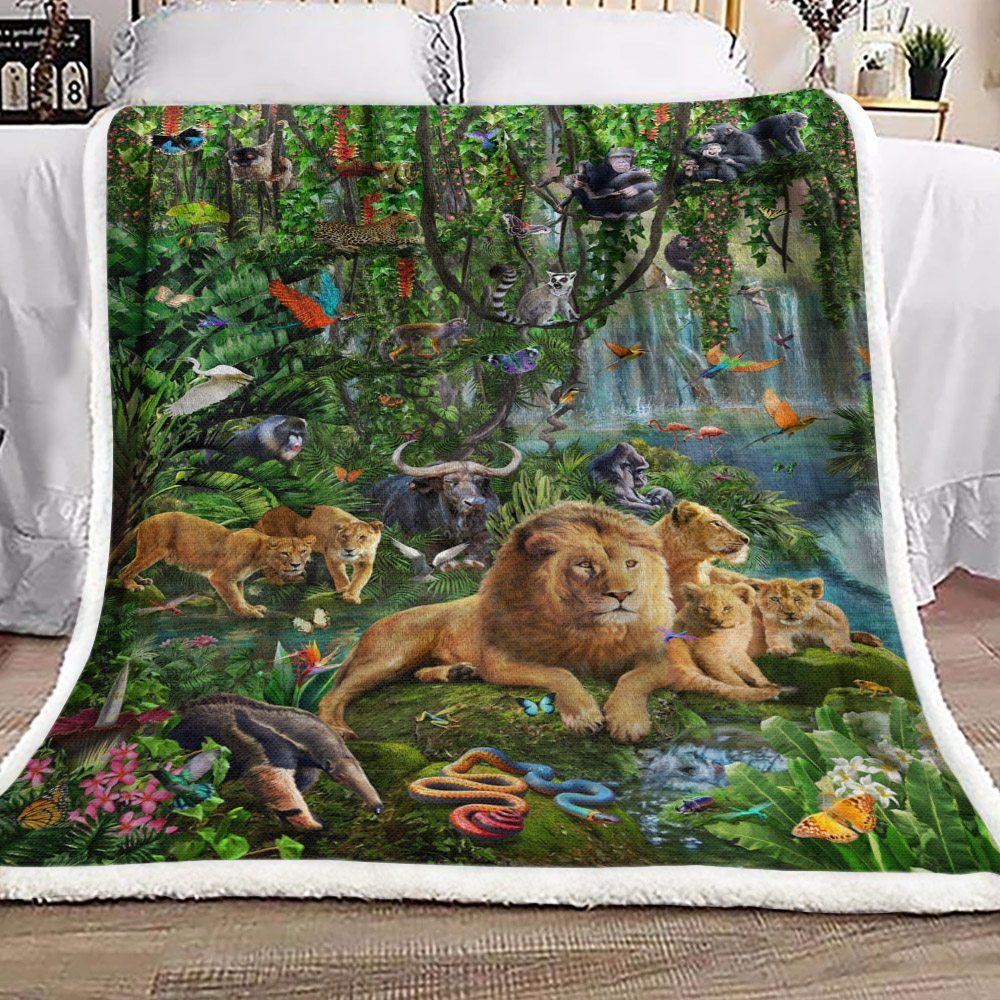 Animal Sherpa Fleece Blanket