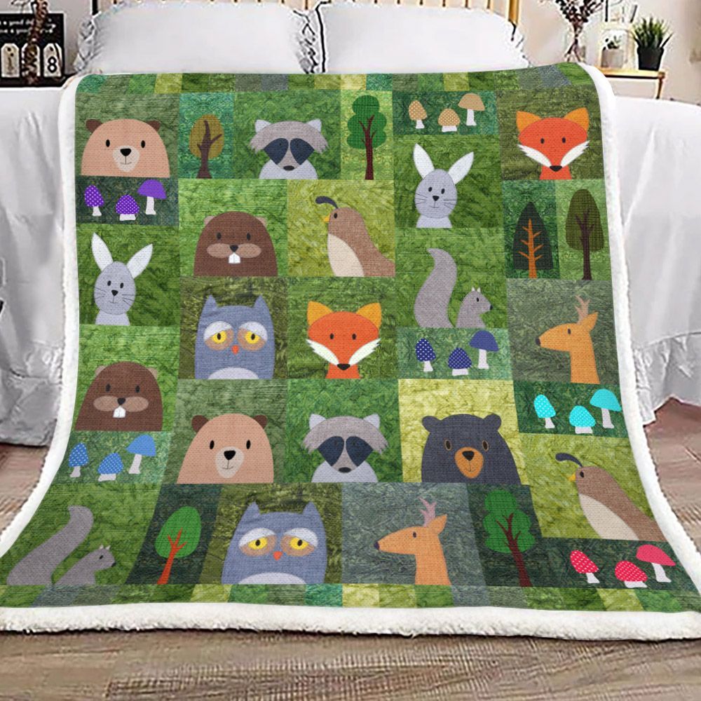 Animal Sherpa Fleece Blanket