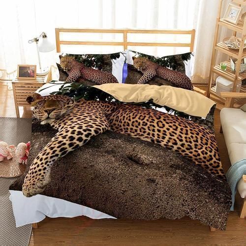 Animalnow Leopard Blanket Pink Bedding Set