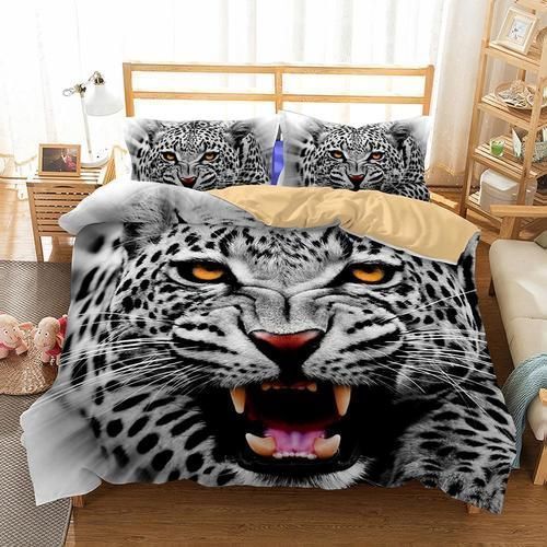 Animalnow Leopard Ed Queenize Bed Blanket Pinks Bedding Set