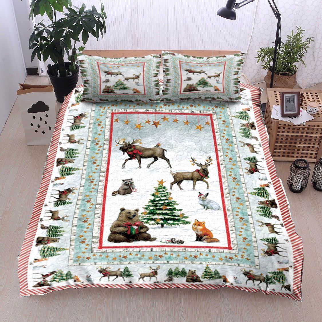 Animals Christmas Bedding Set