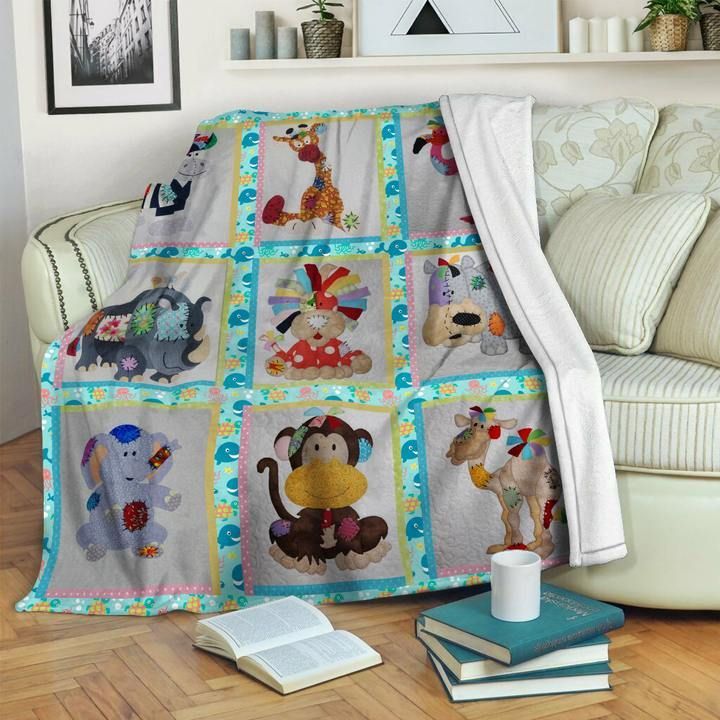 Animals Sherpa Fleece Blanket