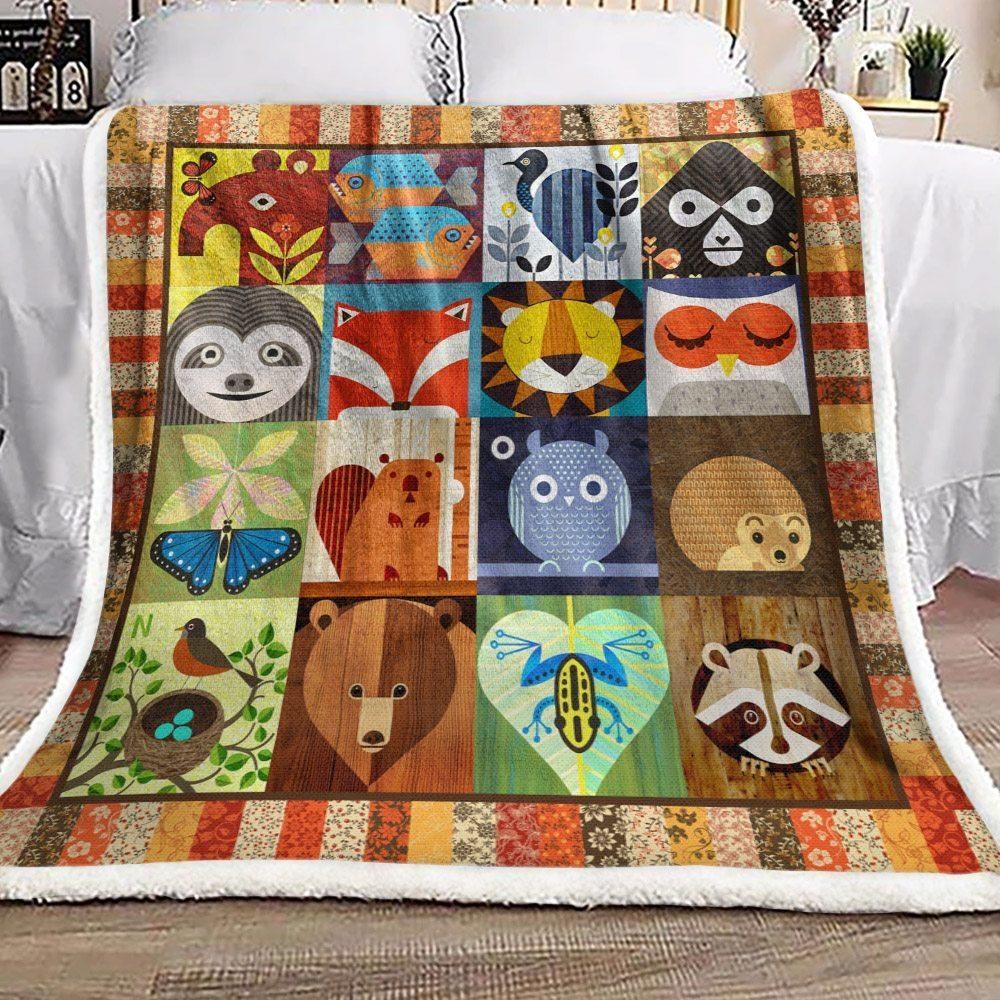 Animals Sherpa Fleece Blanket