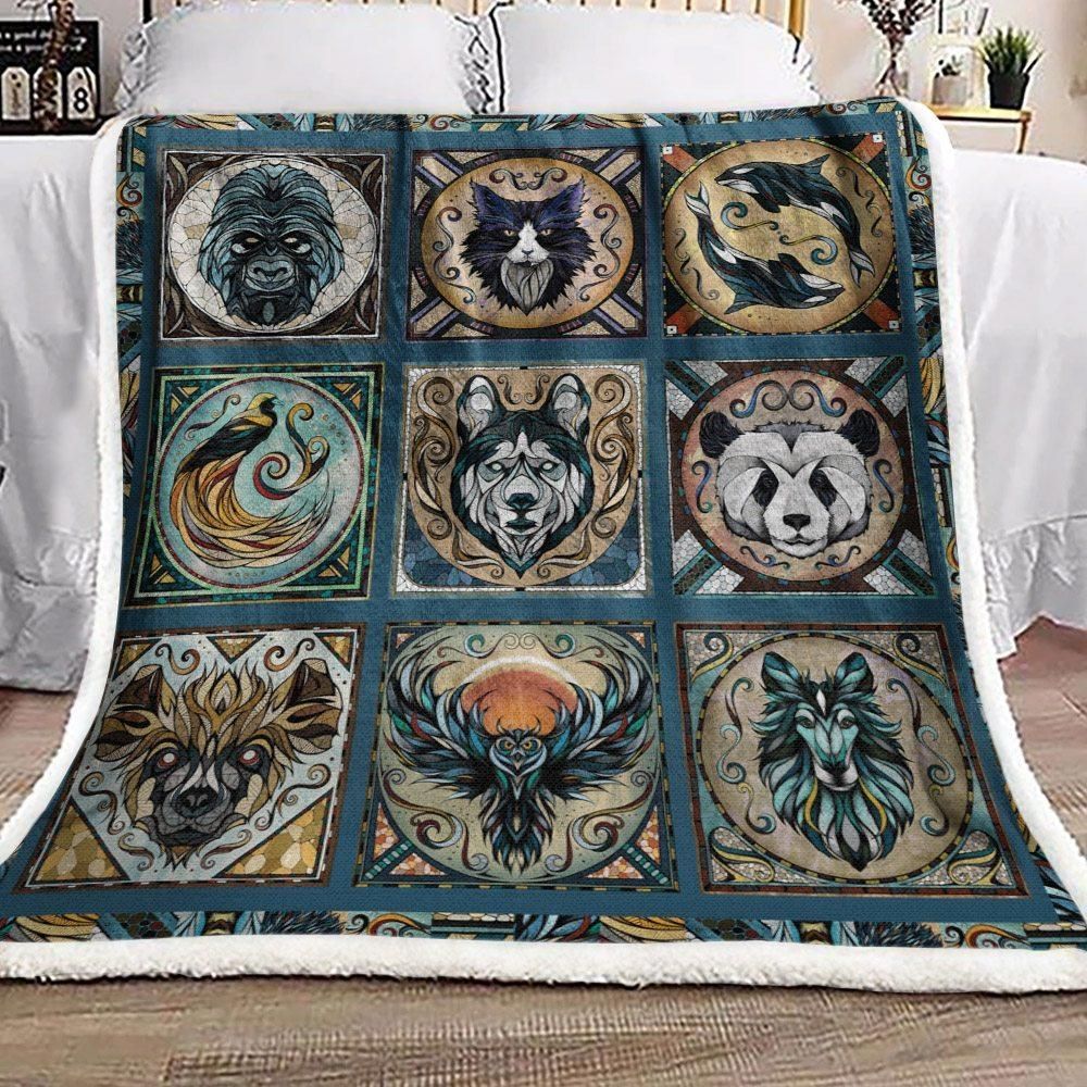 Animals Sherpa Fleece Blanket