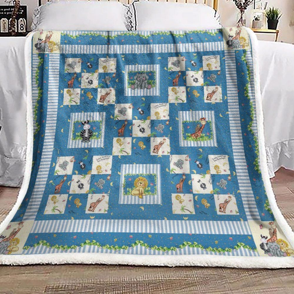 Animals Sherpa Fleece Blanket