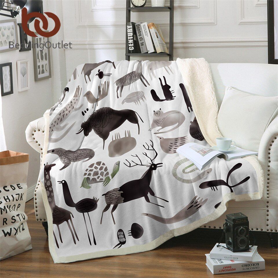 Animals Sherpa Fleece Blanket
