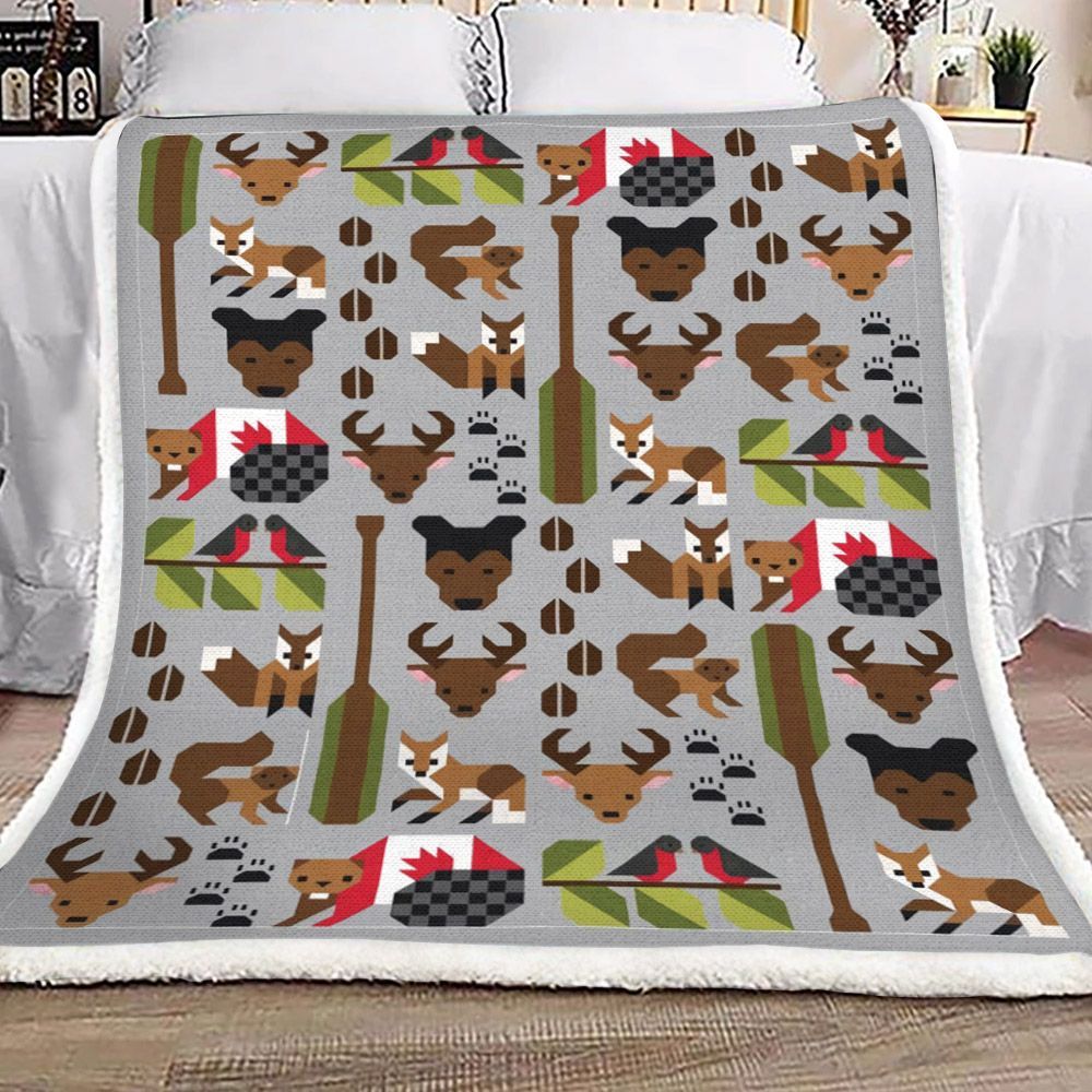 Animals Sherpa Fleece Blanket