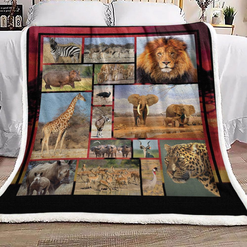 Animals Sherpa Fleece Blanket