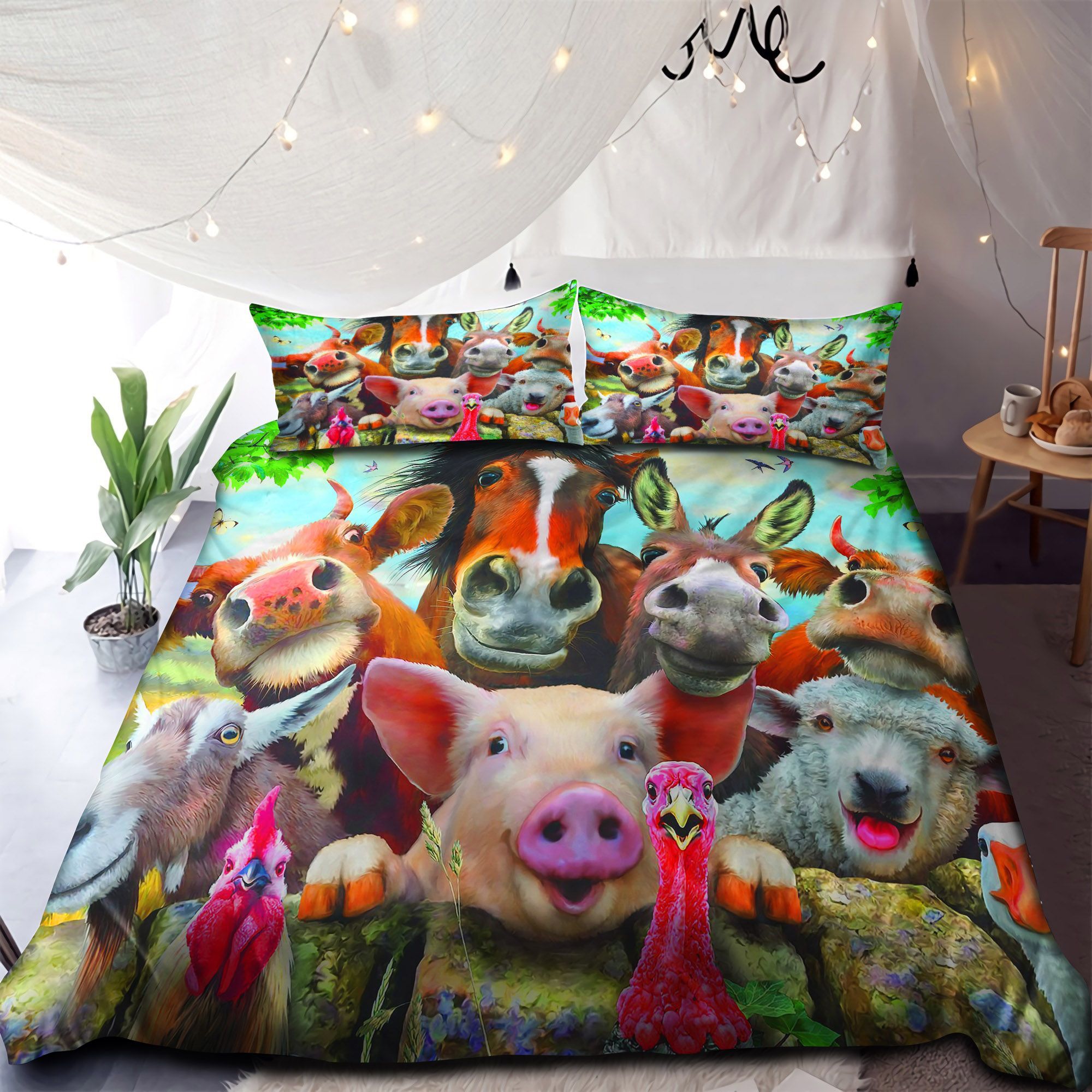 Animals In Farm Bedding Set