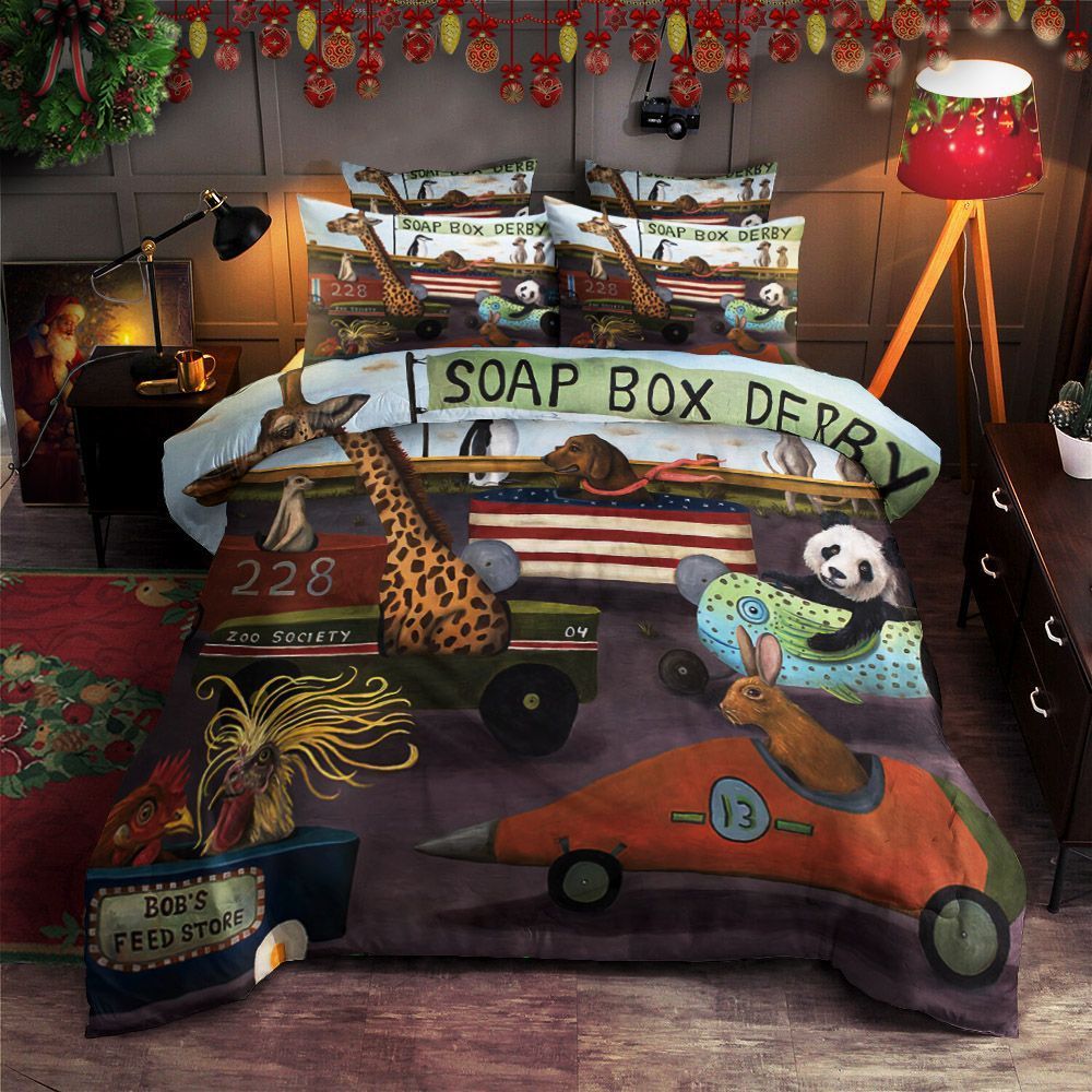 Animals Racing Bedding Set