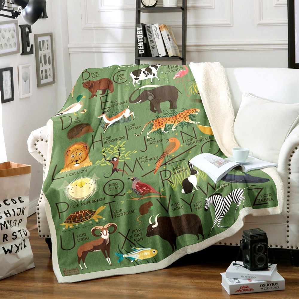Animals Sherpa Fleece Blanket