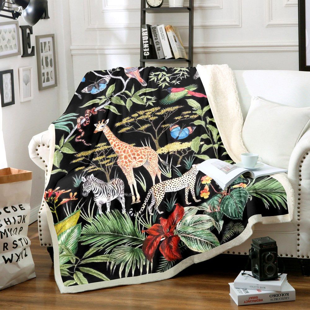 Animals Sherpa Fleece Blanket
