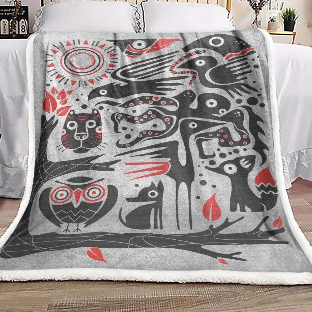 Animals Sherpa Fleece Blanket