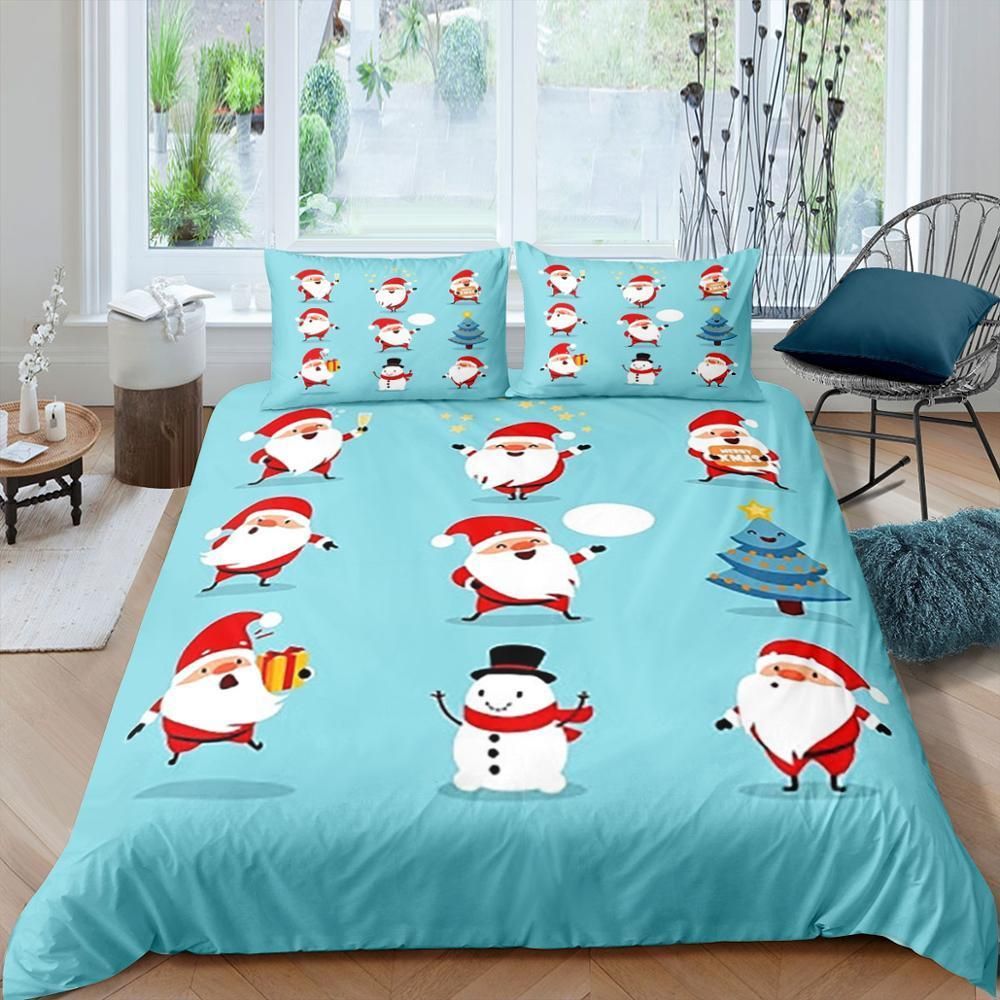 Animated Santa Patterns Bedding Set